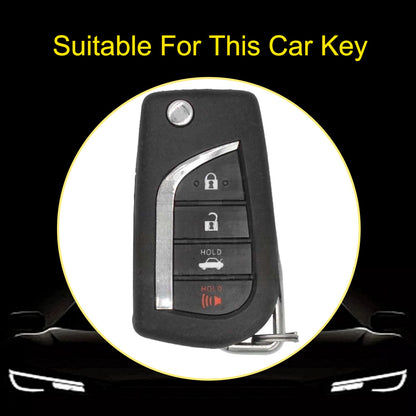 TOA5T1 Pink-Silver Plating TPU Protective Key Cover Case for Toyota New Corolla Camry RAV4 Avalon Izoa CHR Highlander Car Key Accessories