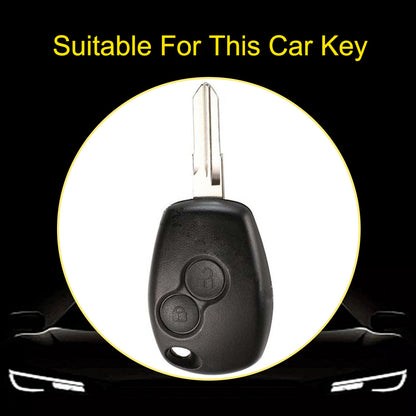 RED2T1 Black-Silver Plating Car Key Cover New TPU Soft Fob Key Cover for 2 Buttons /3 Buttons Key Case Shell Cover for Renault Clio Kangoo Twingo Modus Languna