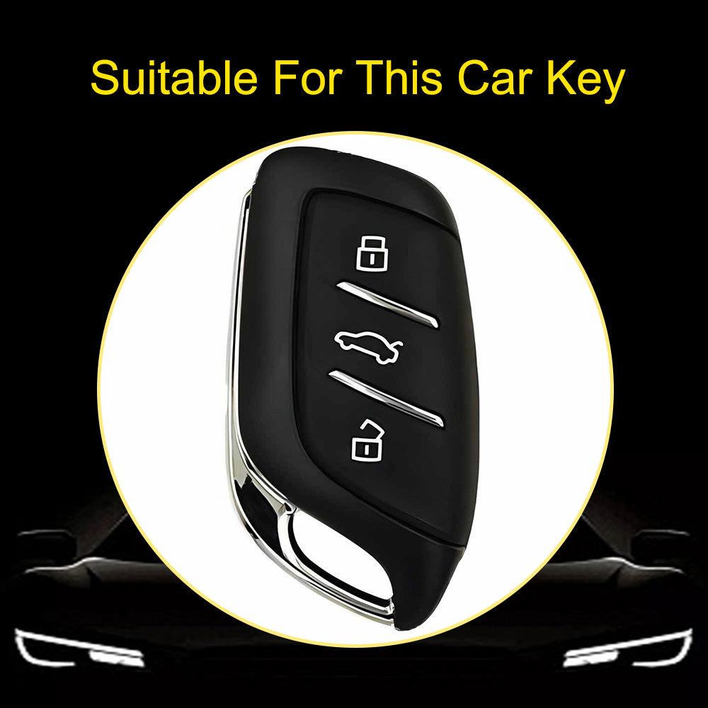 ROB1T1 Granny Grey-Gold Plating Car Key Cover For Roewe RX5 MG ZS GT GS 350 360 750 W5 Class Accessories Soft TPU Protection Car Case Shell