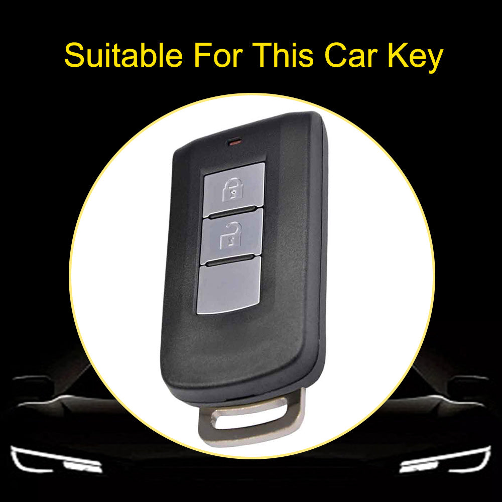 MIA2T1 Black-Gold Plating TPU Car Key  Cover for Mitsubishi Outlander/ASX/Lancer/Eclipse Cross/Pajero