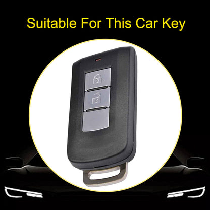 MIA2T1 Black-Gold Plating TPU Car Key  Cover for Mitsubishi Outlander/ASX/Lancer/Eclipse Cross/Pajero