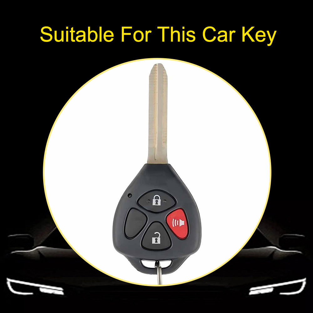 TOT5T1 Black-Gold Plating TPU Key FOB Covers for Toyota Scion FR-S Avalon Corolla Matrix Venza BRZ 86
