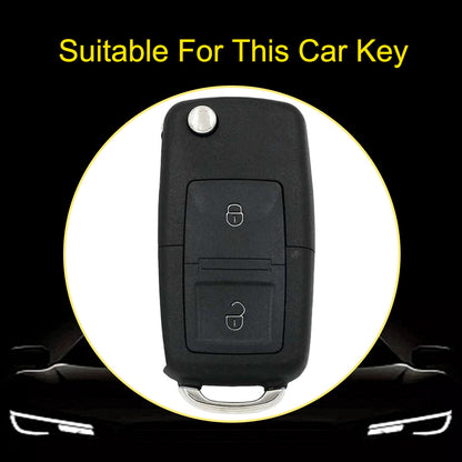 VOB2T1 Black-Gold Plating Car Key Cover for VW Golf Tiguan Passat Lavida Jetta Bora Beetle Magotan Sagitar Santana Sharan