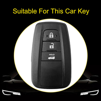 TOB1T1 Black-Silver Plating Car Key Cover For Toyota Rav4 Corolla CHR Verso Hilux Chaveiro Keyless Bag Car Accessories Key Cover TPU