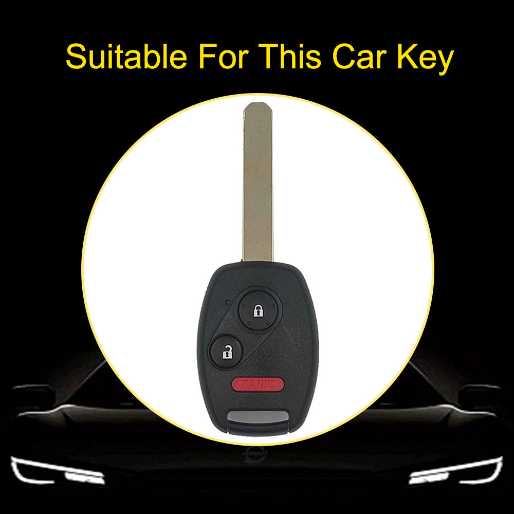 HON3T1 Black-Gold Plating Soft TPU Scratch Resistant Car Key Protector Case for Accord Civic CR-V Pilot Insight Ridgeline (2010-2011)
