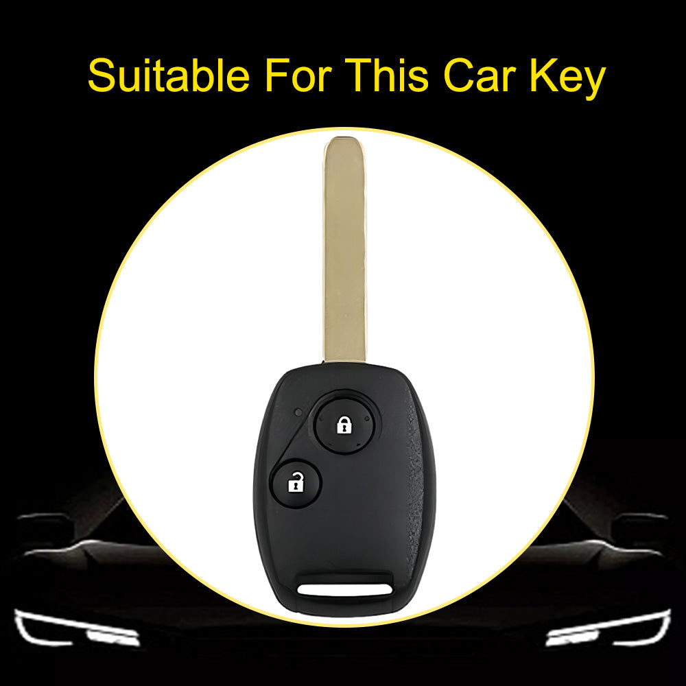 HON2T1 Black-Gold Plating 2Buttons Car Remote Key Case Cover Shell Fob for Honda Freed Freed Pilot StepWGN Insight Fit CIVIC JAZZ Pilot Accord CR-V