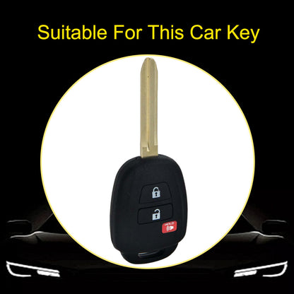 TOP1T1 White-Silver Plating TPU Car Key Cover Case for Toyota Corolla Camry Prado Highlander Auto Key case for Toyota 3 Buttons Key