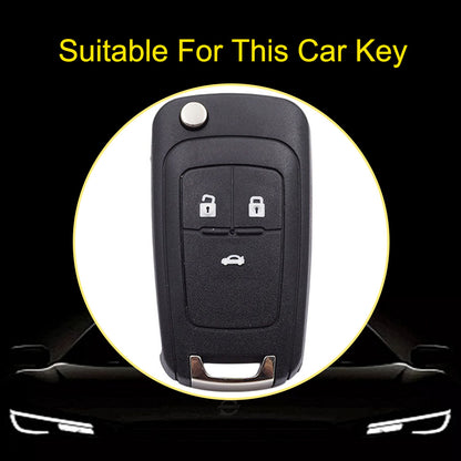 CEA3T1 Granny Grey-Gold Plating Car Key Cover for Chevrolet Holden Malibu XL Camaro Pioneer Wear Resisting Smart Auto
