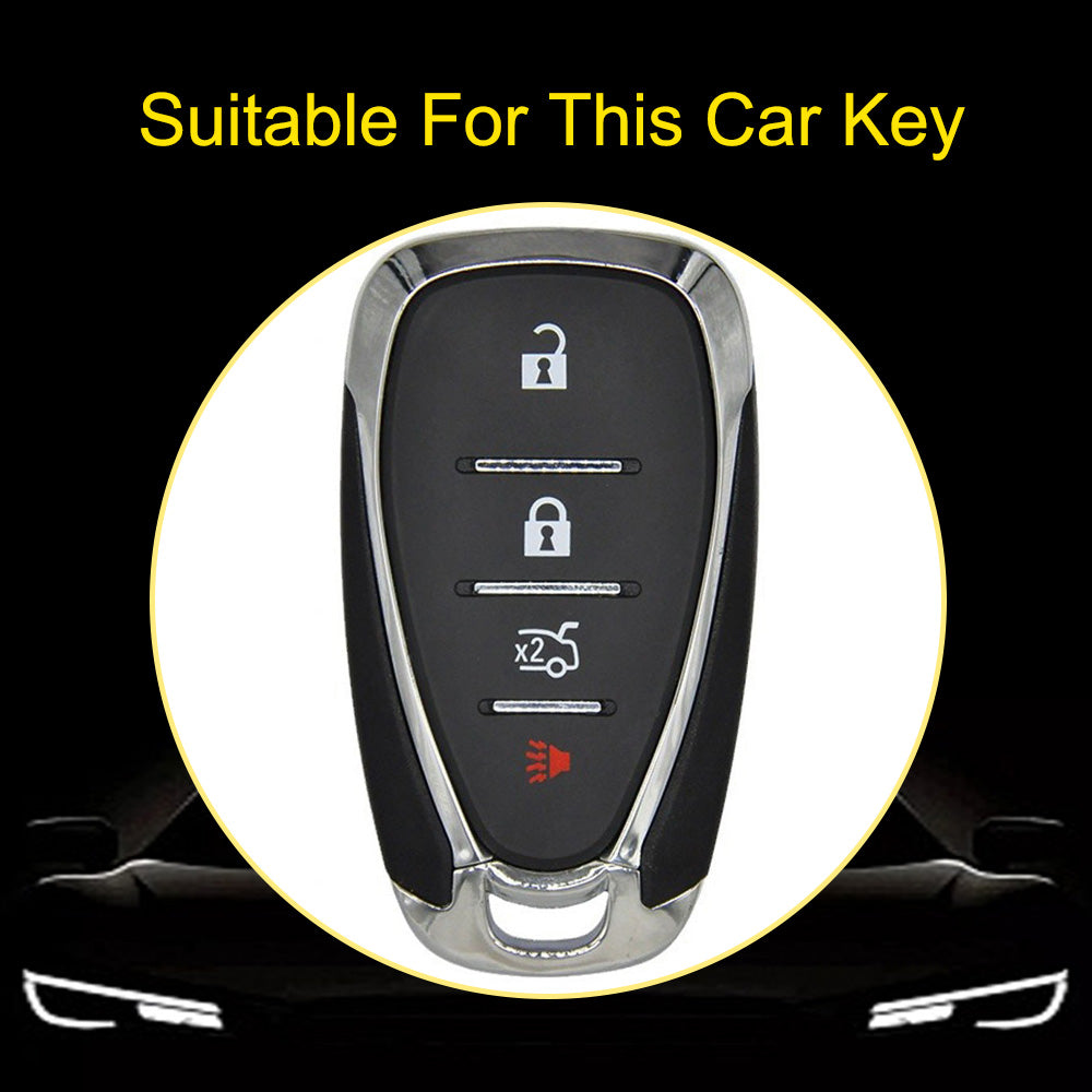 CEA2T1 Green-Gold Plating Car Key Cover For CHEVROLET Cruze Spark Camaro Volt Bolt Trax Malibu Captiva Equinox Trax Tracker AVEO Lova TPU Car Key Case Key Cover