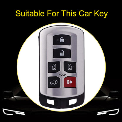 TOL1T1 White-Gold Plating TPU Car Key Cover Case for Toyota Avalon camry COROLLA RAV4 Grand Highlander
