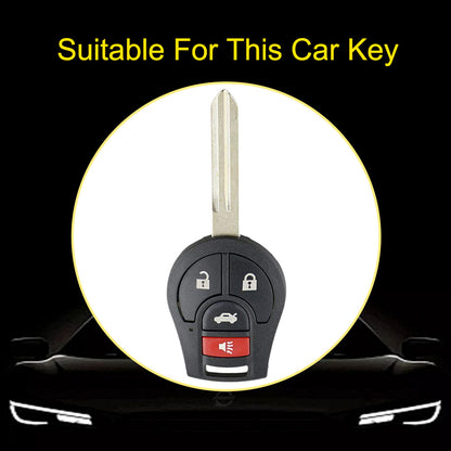 NIE4T1 Space Gray-Silver Plating TPU Car Key Cover for Nissan Sylphy MARCH TIIDA X-TRAIL Qashqai KICKS SUNNY