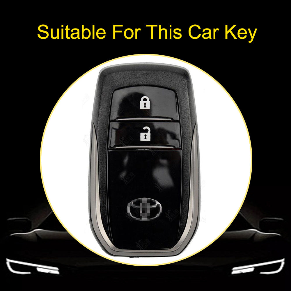TOC2T1 Gradient Pink TPU Car Key Case Protection Cover Smart Key Shell Fob Cover Fit for Toyota Camry Corolla Prado Levin Crown RAV4
