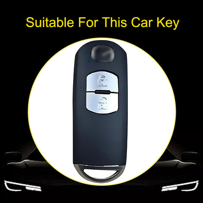 MAB2T1 Black-Gold Plating TPU Car Key Case Fashion Key Fob Cover Protector for Mazda 2 3 5 6 BL BM GJ Atenza/Axela/Demio CX-3 CX3 CX-5 CX5 CX7 CX-9 CX8