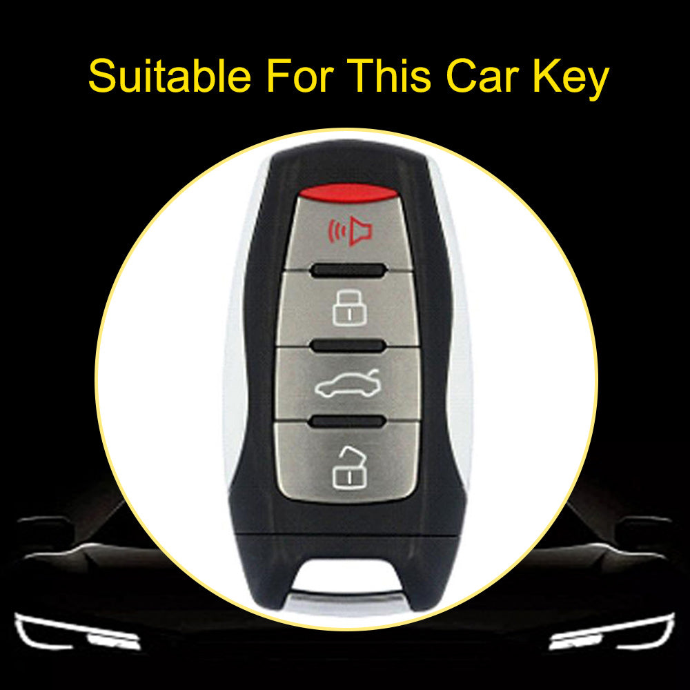 GRA2T1 Granny Grey-Silver Plating Car Key Cover For TPU Haval Car Key Case H6 Third Generation Harvard M6 Package H2S Buckle F7x Housing F5 H4 H7/H8/H9