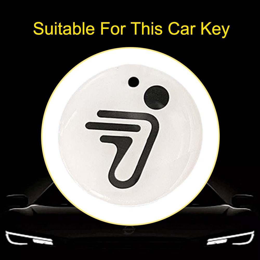 NNB1T1 White-Silver Plating Car Key Cover Suitable for unlocking Ninebot electric vehicles
