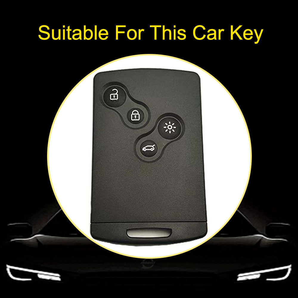 REF1T1 Black-Gold Plating TPU Car Key Case Cover Shell for Renault Kaptur Captur Logan Laguna Zoe Koleos Danilo Nema Fluence Megane 2 3 Clio Scenic Duster