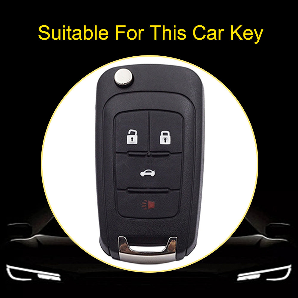 CED2T1 White-Silver Plating Hot Sale TPU Car Key Case for Chevrolet Cruze AVEO Excelle BUICK XTG Car Key Shell Cover