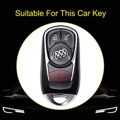 BUA2T1 Black-Silver Plating Buick 22 Bie Ke GL8 High-End Key Case for Enclave LaCrosse ES Land Zun Verano Plus Regal Car Accessories keychain