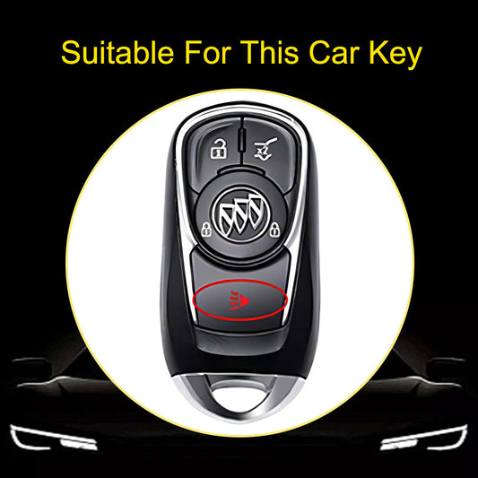 BUA2T1 Black-Silver Plating Buick 22 Bie Ke GL8 High-End Key Case for Enclave LaCrosse ES Land Zun Verano Plus Regal Car Accessories keychain