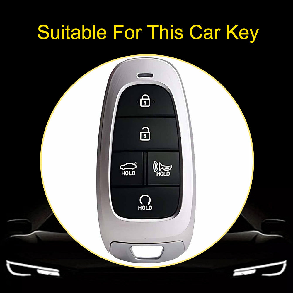 HYE3T1 White-Gold Plating TPU Car Key Case for Hyundai Fifth Generation Tucson Good Quality Multicolor Auto Accessories
