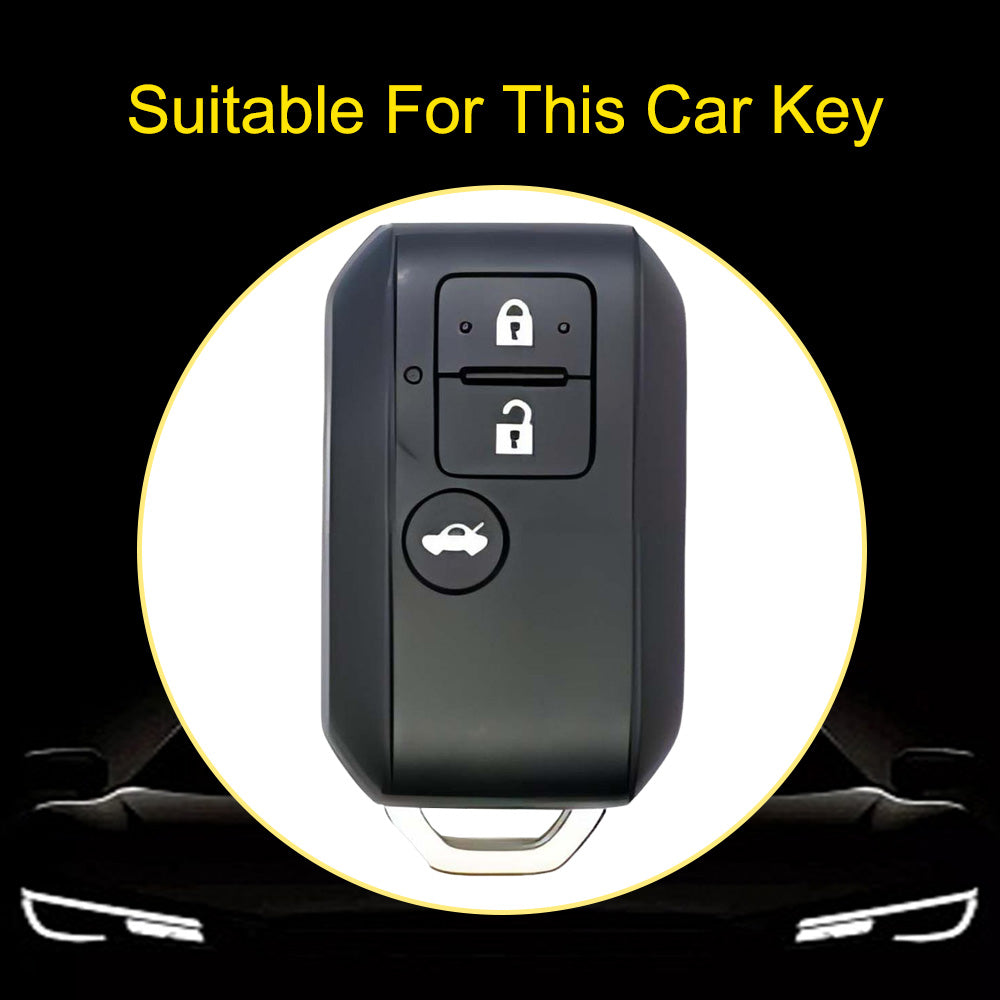 SUB3T1 Black-Gold Plating TPU Car Key Cover for Suzuki Swift 2020-2021