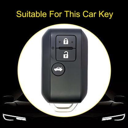 SUB3T1 Black-Gold Plating TPU Car Key Cover for Suzuki Swift 2020-2021