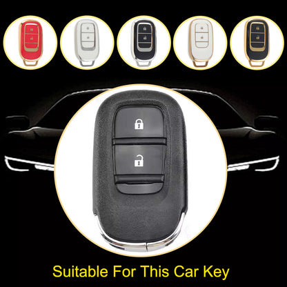 HOB2T1 Black-Gold Plating Car Key Cover Suitable for Honda CRV Style Key case Civic HRV Accord XRV Yingshipai Haoyingbin Intelligent Bag Buckle keychain