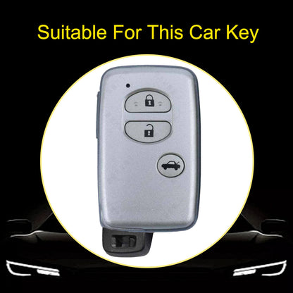 TOG1T1 Light Blue-Gold Plating Car Key Cover for Old Toyota 3 Buttons Crown Land Cruiser Prado Car Key case