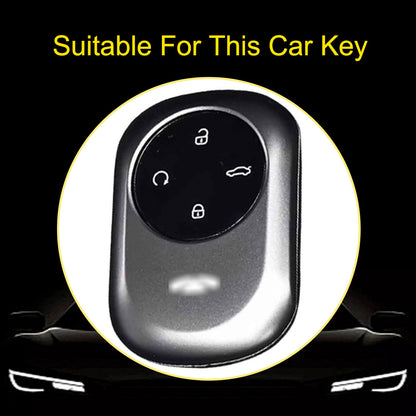 CRO1T1 White-Silver Plating Car Key Cover For Chery Fengyun T9 Keycase Fengyun T9 Comfort Edition High End Car Keycase keychain