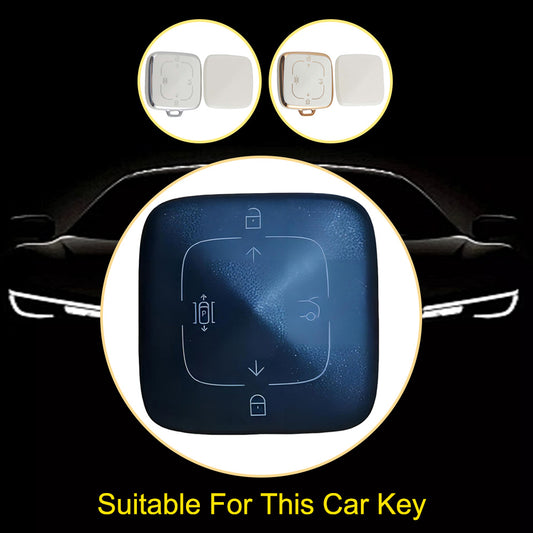 ZEA1T1 Black-Silver Plating Car Key Case Cover Suitable for ZEEKR Car Key Cover 001 007 X 009 Protector Shell Automobile Key Fob case Bag keychain