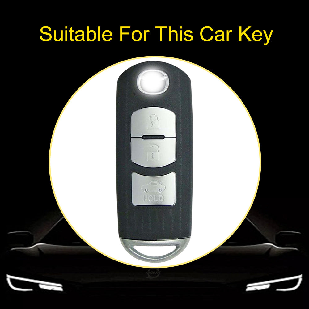 MAB5T1 Black-Gold Plating TPU Car Key Cover for Mazda 2 3 6 Axela Atenza CX-5 CX5 CX-3 CX-7 CX8 CX-9 2016 2017 2018