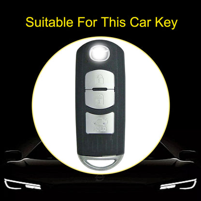 MAB5T1 Black-Gold Plating TPU Car Key Cover for Mazda 2 3 6 Axela Atenza CX-5 CX5 CX-3 CX-7 CX8 CX-9 2016 2017 2018