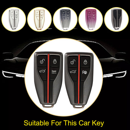 HNA3T1 Black-Gold Plating TPU Car Key Case Cover for Hong Qi HS5 HS3 HS7 H5 H9 H6 All New Waterproof Auto Accessory Premium Quality New Design