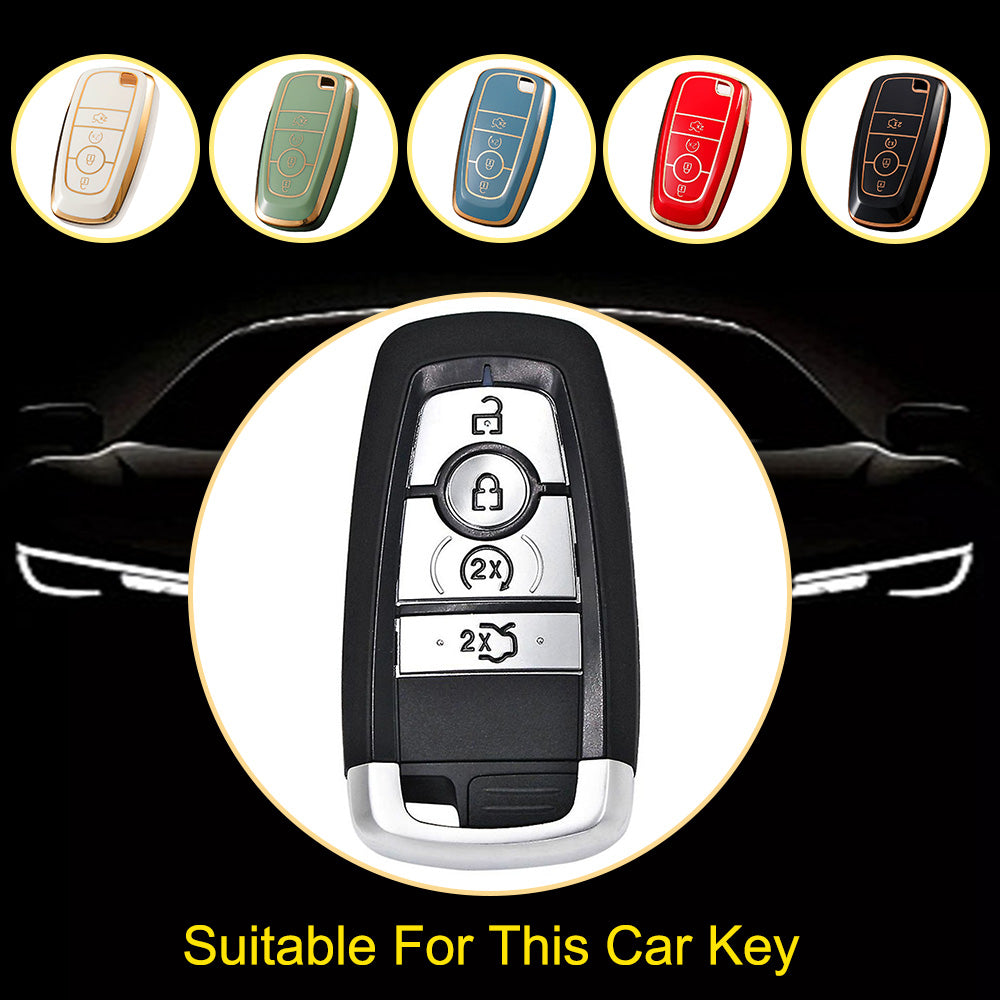 FOB3T1 Black-Silver Plating Suitable for Mondeo Keycases, Ruiji Car Keychains, High-end Taurus Ruijie Fox Car Key Remote Control keychain
