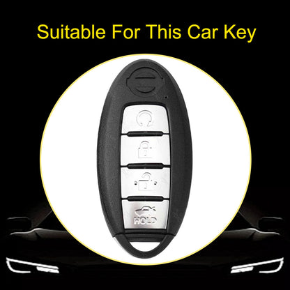 NIB4T1 Black-Silver Plating Car Key Cover for Nissan Note Qashqai Pathfinder Rogue Versa Murano Infiniti Q50 Accessories Car Key