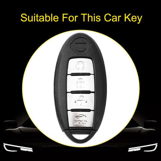 NIB4T1 Purple-Silver Plating Car Key Cover for Nissan Note Qashqai Pathfinder Rogue Versa Murano Infiniti Q50 Accessories Car Key