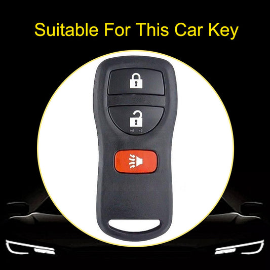 NIJ1T1 Purple-Silver Plating TPU Car Key Cover for Nissan 350Z Maxima Sentra Armada Titan Kicks Murano