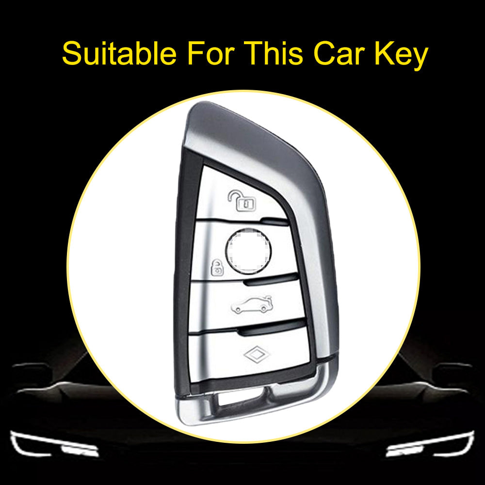 BMB1T1 Gradient Pink Car Key Cover For BMW 1 2 3 4 5 6 7 Series X1 X2 X3 X5 X6 X7 Smart Key Ring Holder Keychain Car Accessories