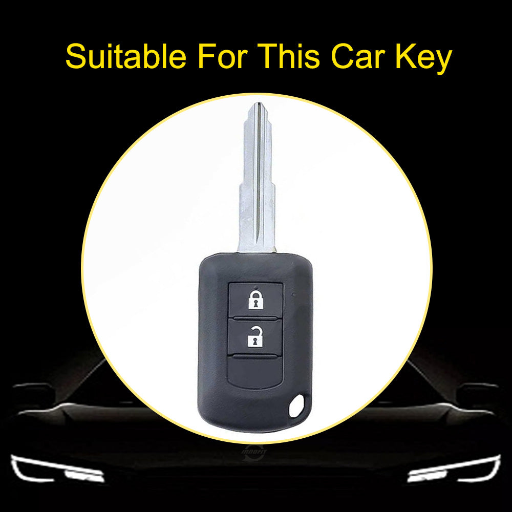 MIG2T1 White-Gold Plating TPU Car Key  Cover for Mitsubishi Kit Mitsubishi Outlander ASX Lansergo Lansergo Lansergo Pajero Yige
