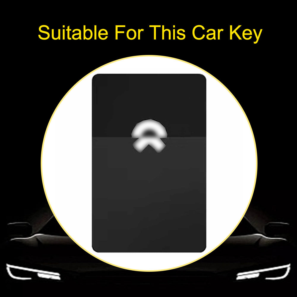 NOB2T1 White-Silver Plating TPU Car Key Case Cover Compatible with NIO ES6 card key cover, 2025 models ET5T/ES7/EC7/ES8/ET7 card holder NFC