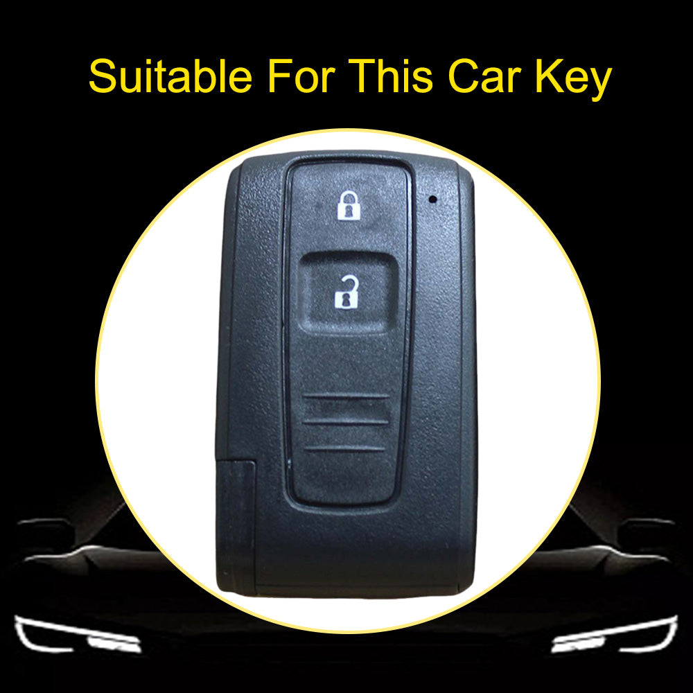 TOF1T1 White-Gold Plating TPU Car Key Case Cover for Toyota Prius Corolla 2004 2005 2006 2007 2008 2009 Verso Camry