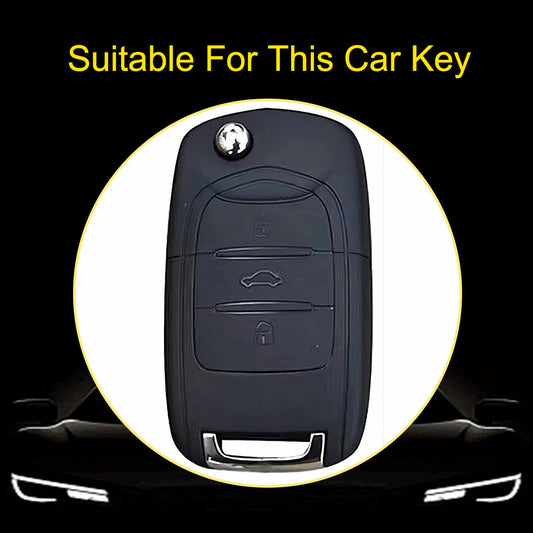 WUA1T1 Granny Grey-Silver Plating Car Key Cover For Wuling S1 Baojun 730 510 560 310 630 310W Car Key Cover Case Bag Protector