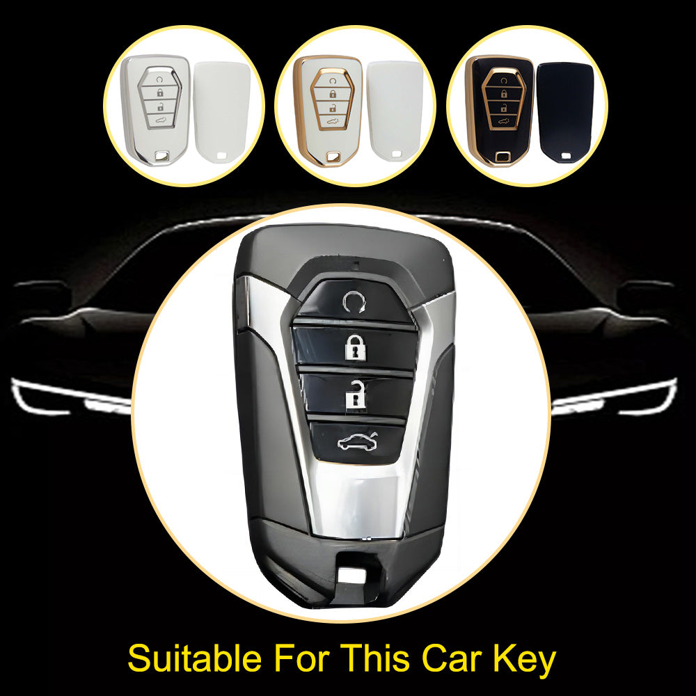 LSB2T1 Black-Silver Plating For TPU Car Key Case for ISUZU Dmax D-max Mux 2021 2022+ D-max MU-X 3.0 Mux