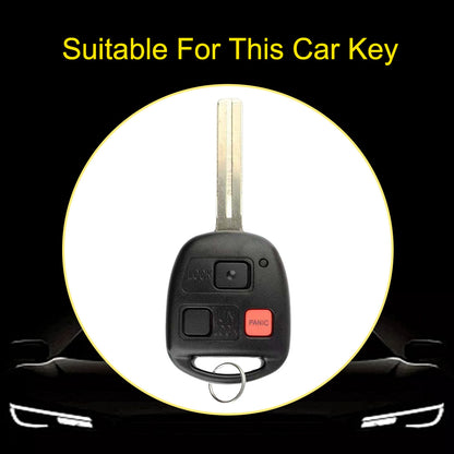 TON3T1 Black-Gold Plating TPU Car Key Case for TOYOTA CAMRY RAV4 Corolla PRADO YARIS Tarago for LEXUS