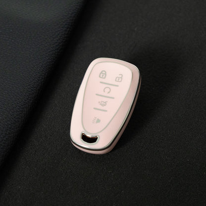 CEA3T1 Pink-Silver Plating Car Key Cover for Chevrolet Holden Malibu XL Camaro Pioneer Wear Resisting Smart Auto