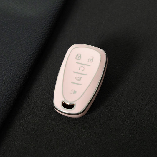 CEA3T1 Pink-Silver Plating Car Key Cover for Chevrolet Holden Malibu XL Camaro Pioneer Wear Resisting Smart Auto