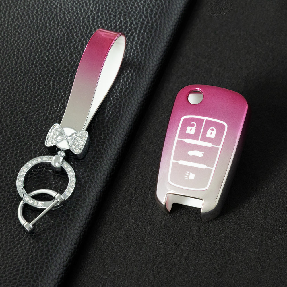 CED2T1 Gradient Pink Hot Sale TPU Car Key Case for Chevrolet Cruze AVEO Excelle BUICK XTG Car Key Shell Cover