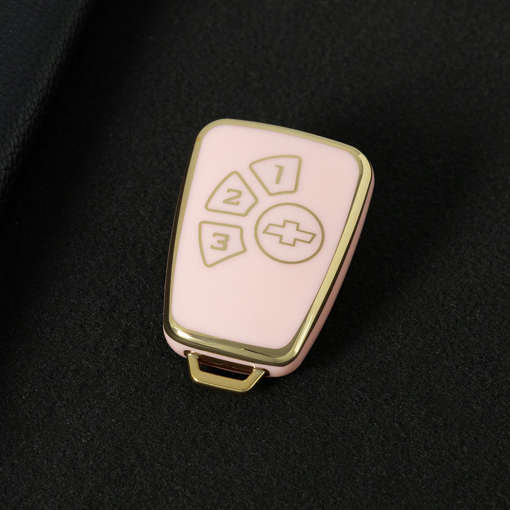 CEY1T1 Pink-Gold Plating TPU Car Key Case Cover for Chevrolet Cruze 4 Buttons Hot Selling Auto Llave Accessories