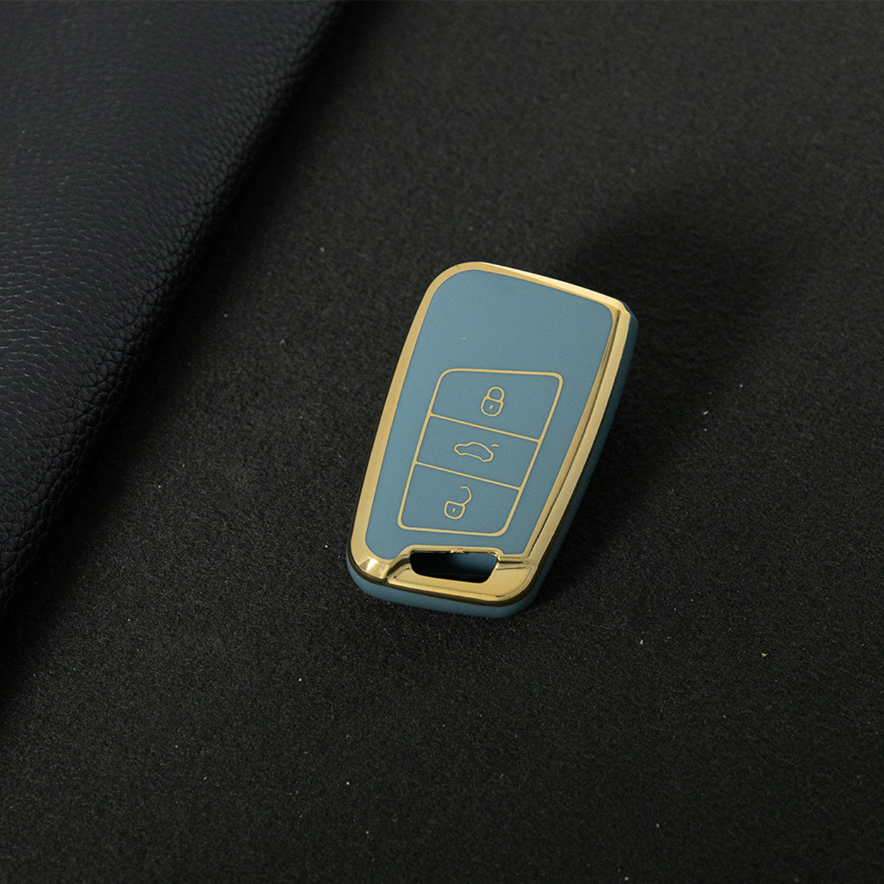 VOD1T1 Granny Grey-Gold Plating Car Key Cover For VW Polo Lavda Jetta Beetle Passat B5 B6 B7 Bora Santana Tiguan Car Key Cover