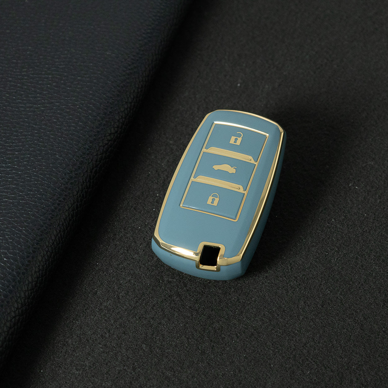 CHA1T1 Granny Grey-Gold Plating Car Key Cover Premium Soft TPU Car Key Case Cover Shell for CHANGAN CS15 CS35 CS55 CS75 RAETON CC EADO LUMIN Key Rings Keychain Bag